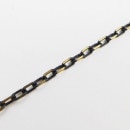 【早い者勝ち】お得な切れ端 真鍮4面カットアズキチェーン ブラック KBAZ-60-MTBOL