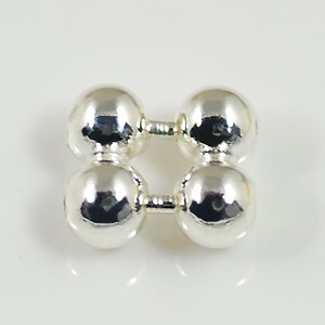 早い者勝ち】SV925 4玉シルバービーズ 2.5mm×4玉 USQB-25OL 10
