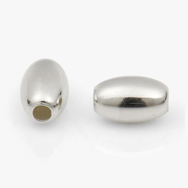 5.0×8.5mmオーバルビーズ SV925 OVP-50 10個 アクセサリーパーツの通販
