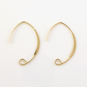 26mmフラット V字ワイヤーピアスフック 14KGF ゴールドフィルド GFPVS