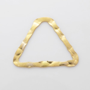 ハンマードフラットリングパーツ トライアングル 14KGF ゴールド