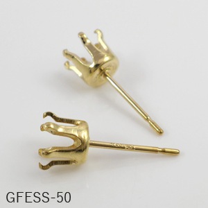 6つ爪ピアスポスト スナップセット GFESS-50 14KGF ゴールド