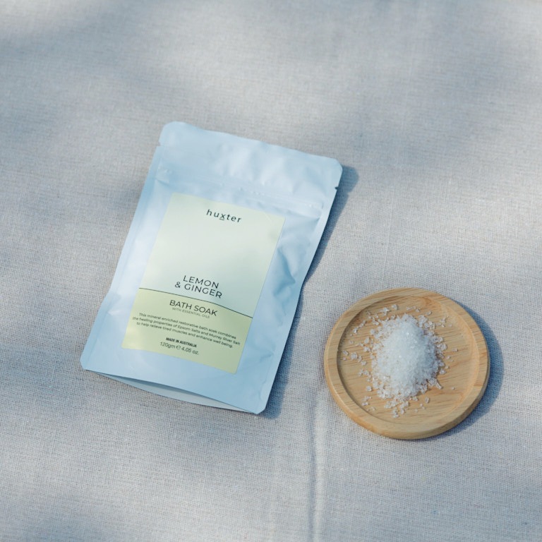 huxter「バスソルト レモン&ジンジャー 120g 約4回分」