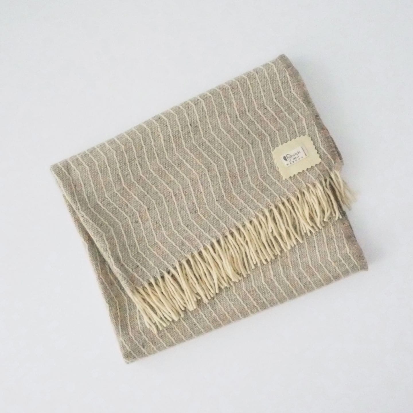 シ・コラサォン ｜ ウールショール　ベージュ（ウィンド）