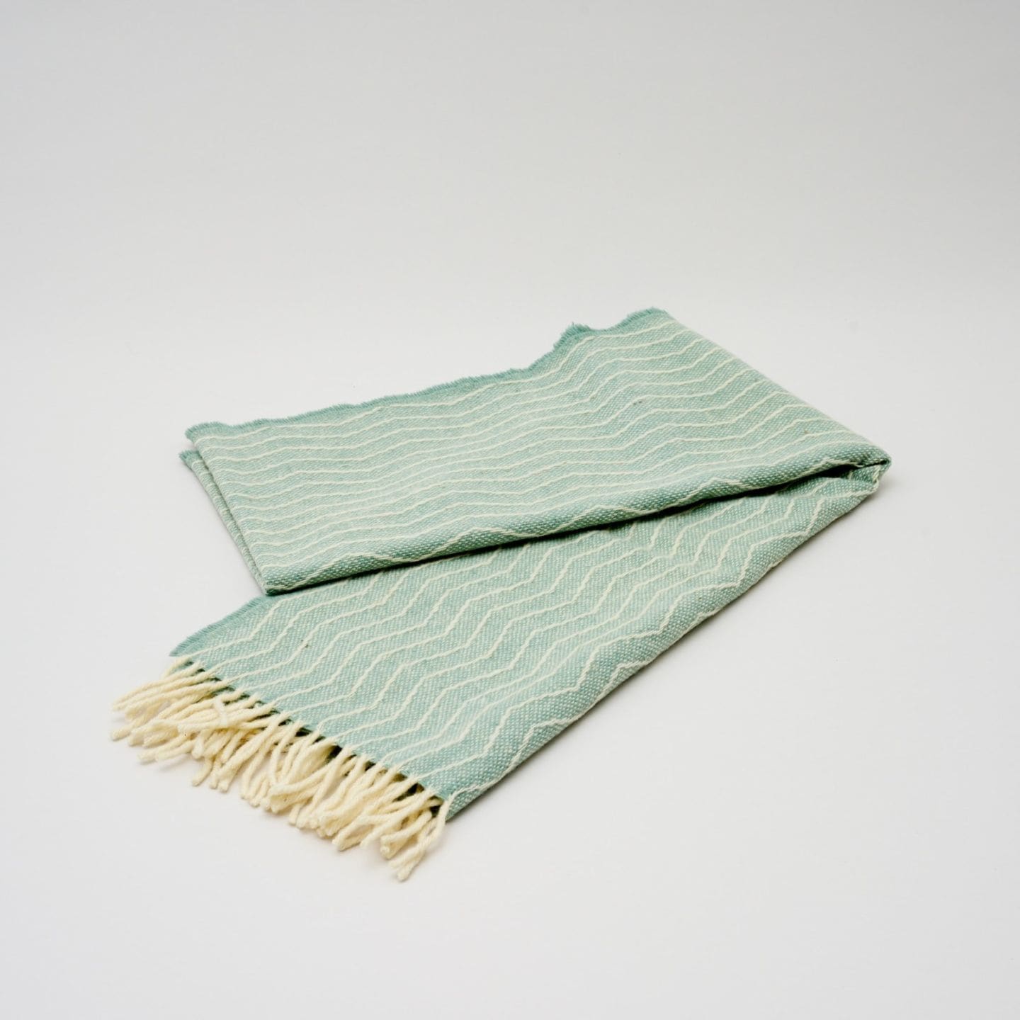 シ・コラサォン ｜ ウールスカーフ　ウォーターグリーン（ウィンド）