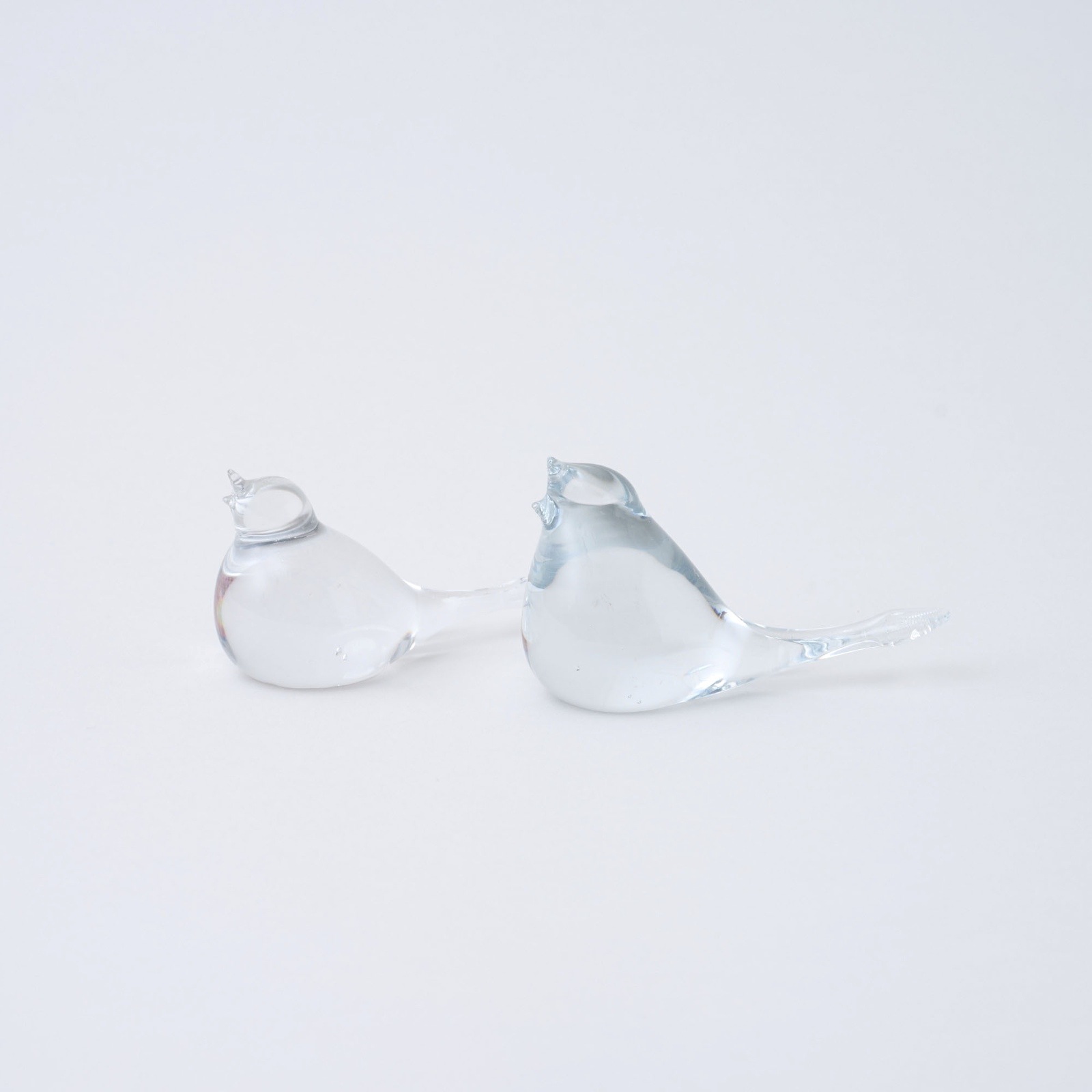 ブルガリア ヴィンテージガラス ツバメペア