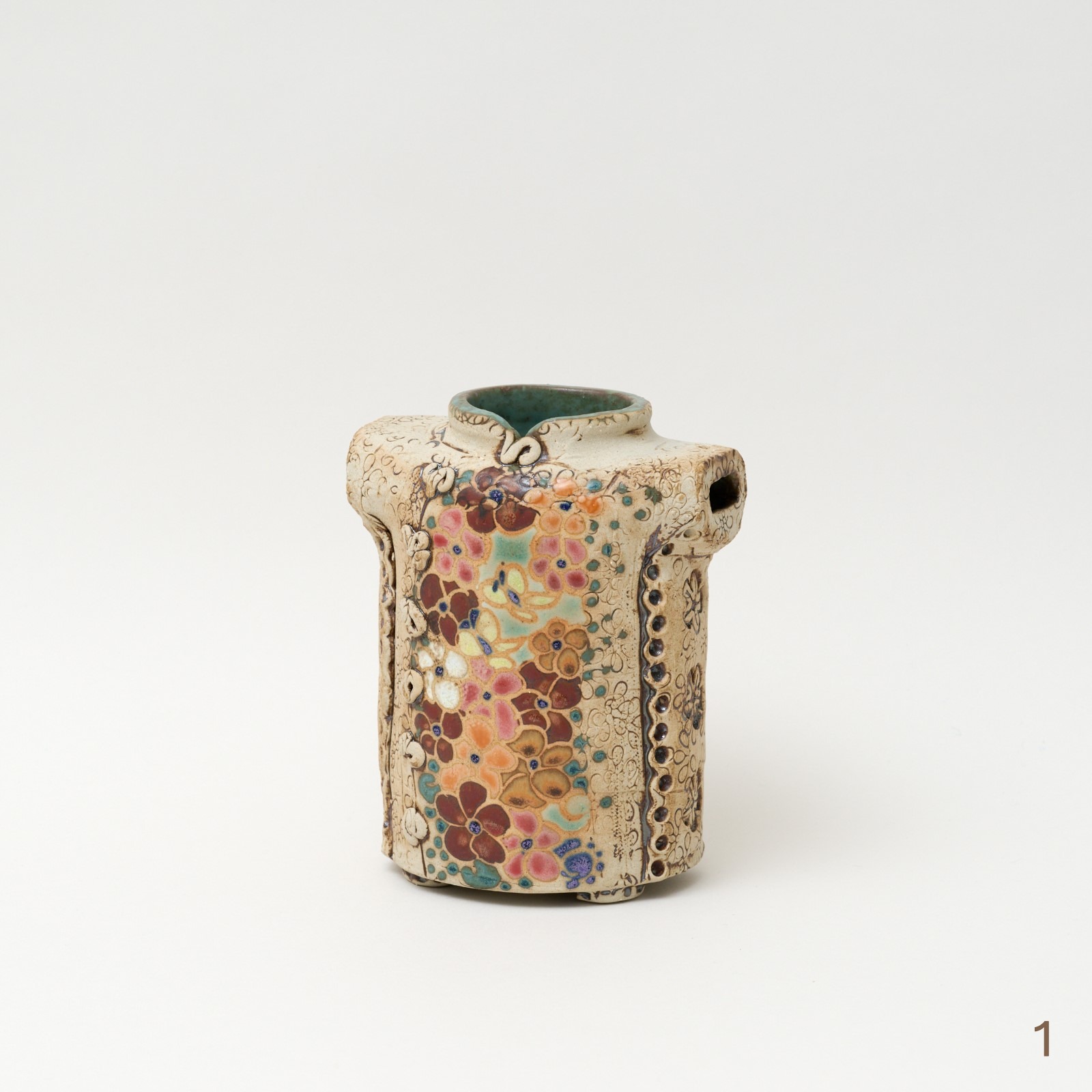 ジュアン先生の花入れ　L：ターコイズブルー