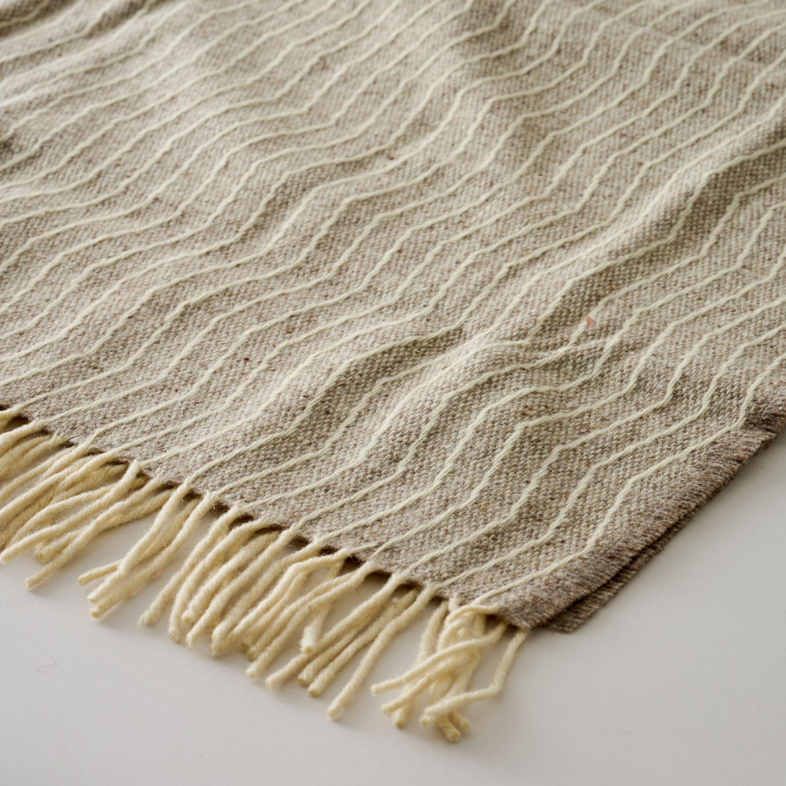 シ・コラサォン | ウールショール ベージュ(ウィンド)