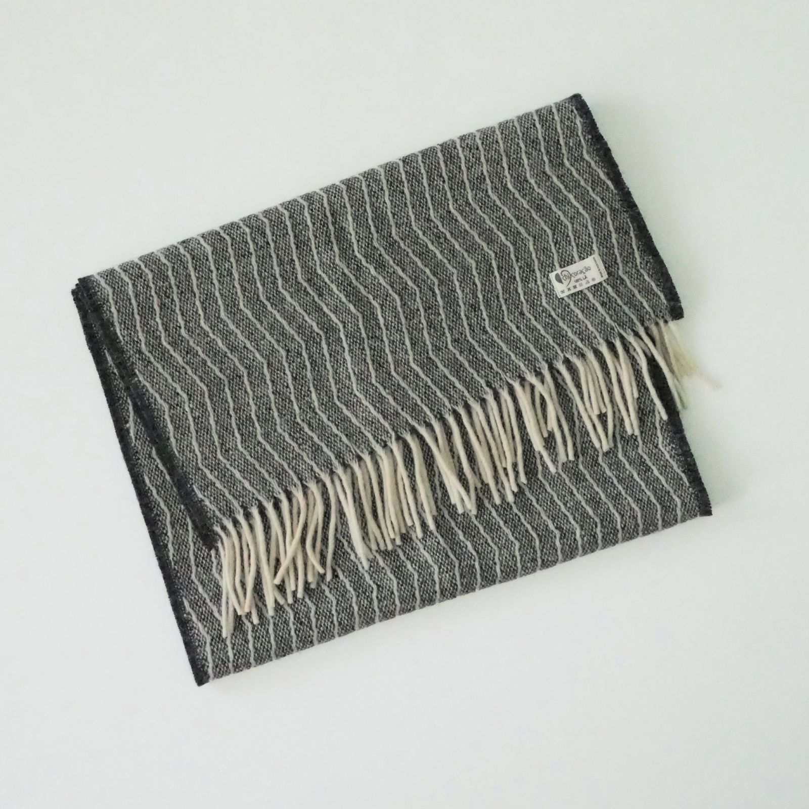 シ・コラサォン | ウールスカーフ チャコール(ウィンド)