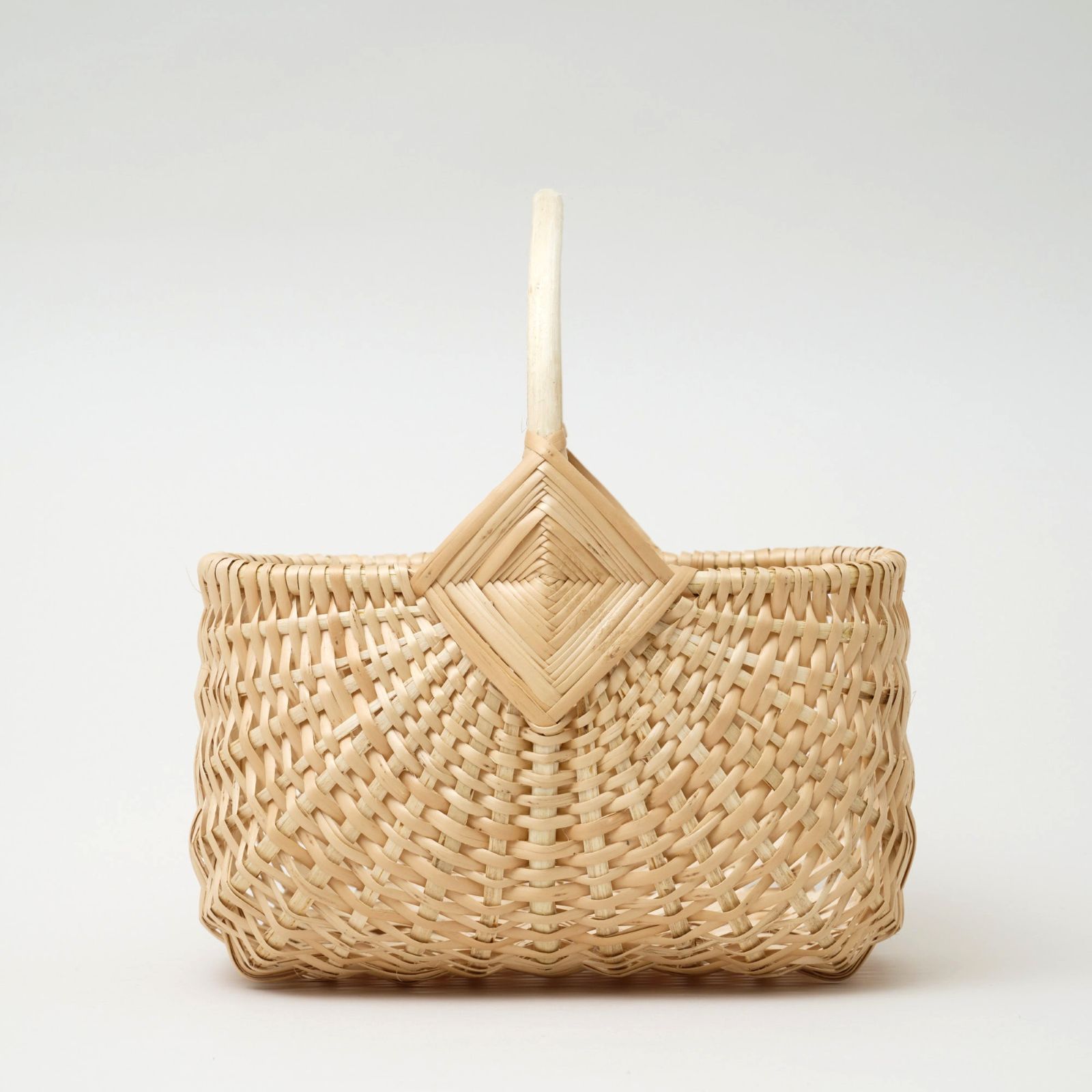 森の国ラトビア｜手編み・スクエアバスケットS