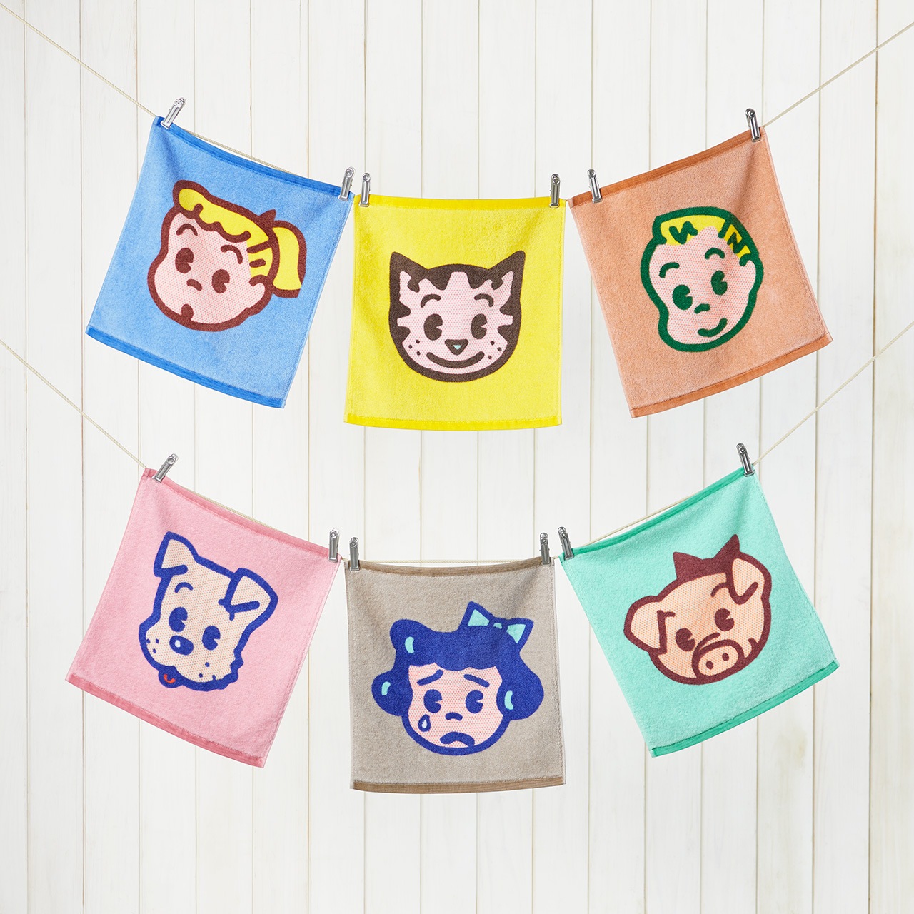 ウォッシュタオル DOG ピンク
