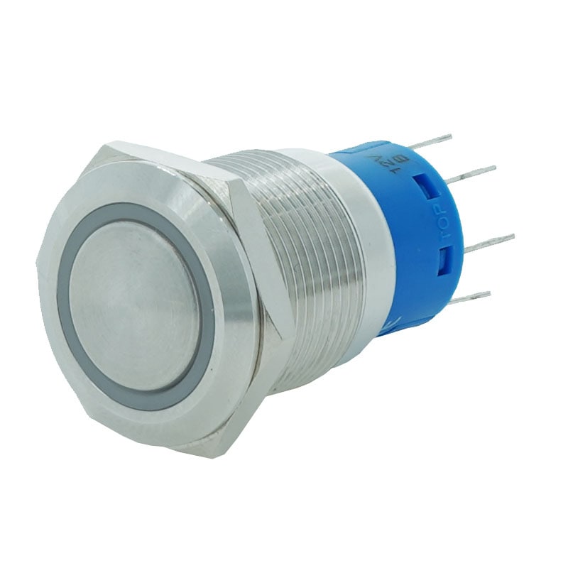 メタルスイッチ 3色LED付 19mm オルタネイトタイプ 1回路 C接点