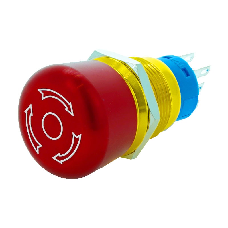 緊急停止スイッチ 19mm 2回路 C接点