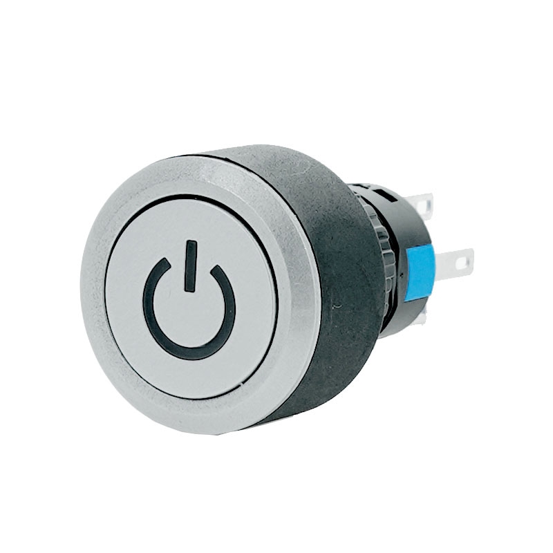 プラスチックスイッチ LED電源マーク入リ 22mm オルタネイトタイプ 1回路 C接点(レッド)