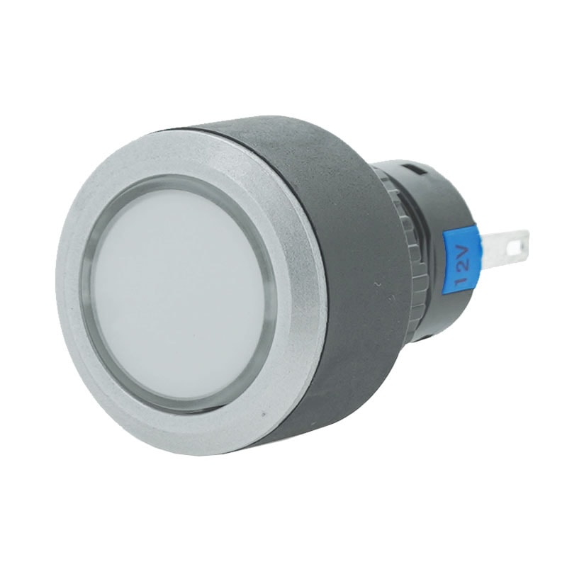 プラスチックスイッチ LED付 22mm オルタネイトタイプ 1回路 C接点(ホワイト)