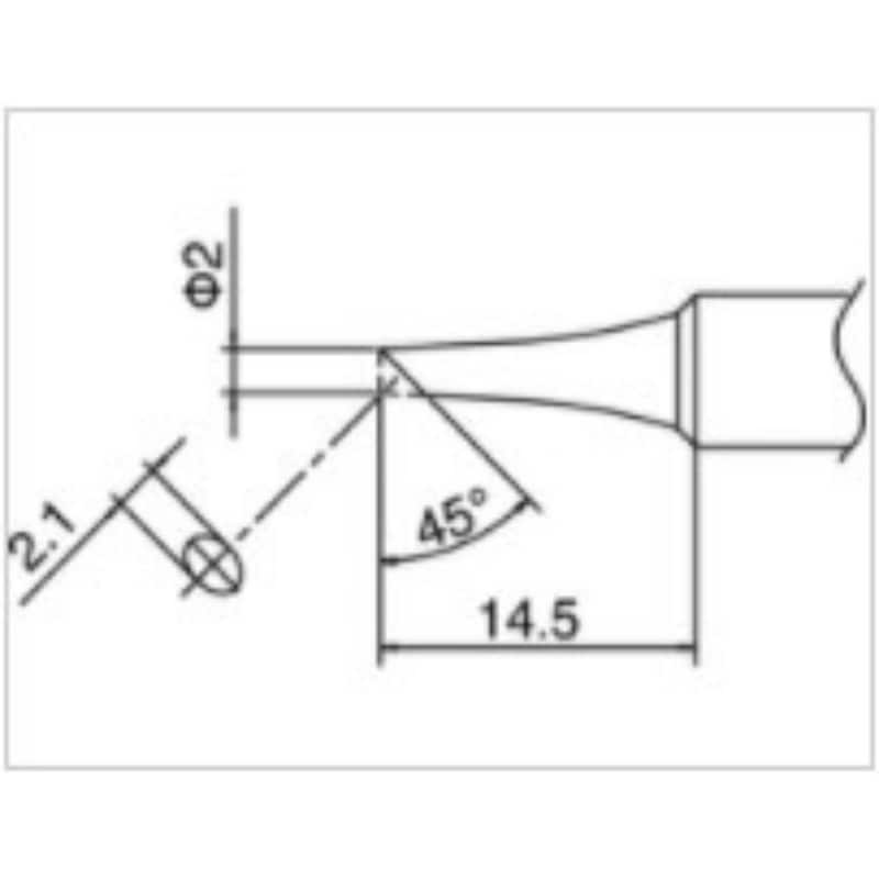 HAKKO コテ先 2C型 面ノミ T18-CF2