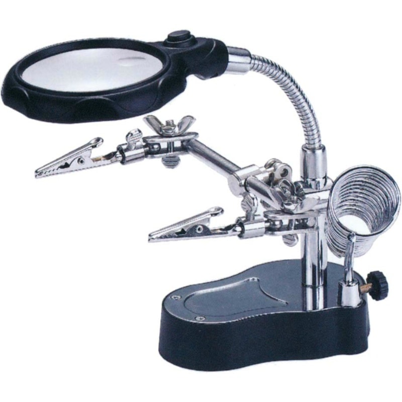 LED付 拡大鏡作業用スタンド KL126