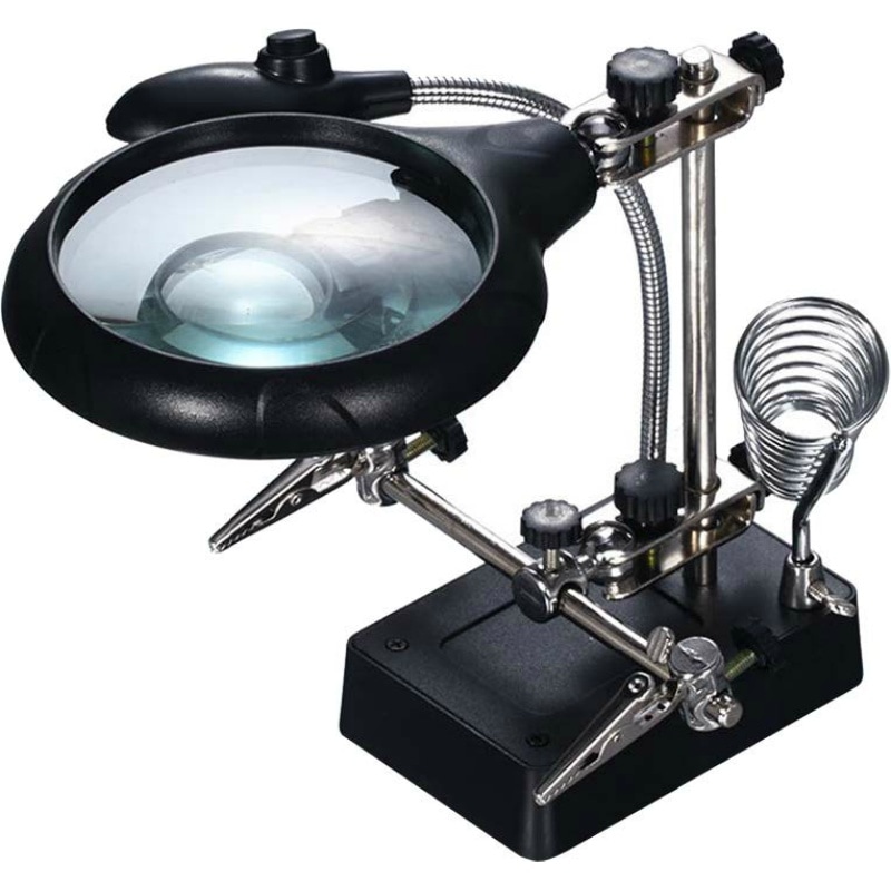 限）LED付拡大鏡作業用スタンド BWL16※