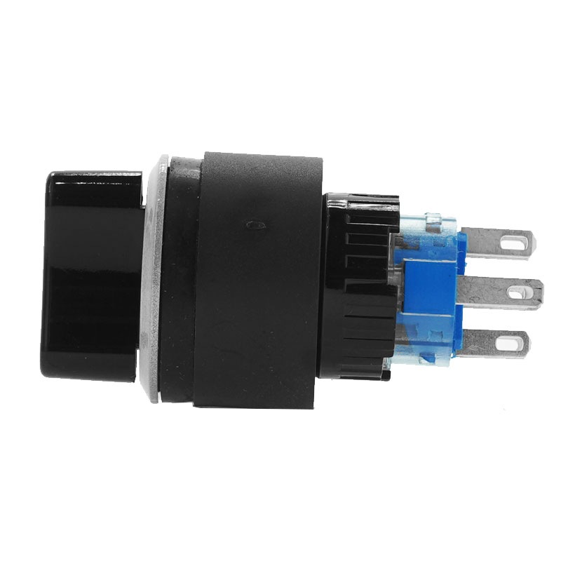 プラスチックスイッチ LED付 3ポジション 22mm リターンタイプ 2回路 C接点(レッド)