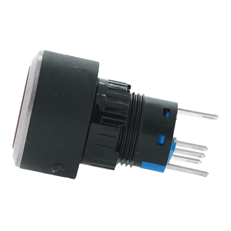 プラスチックスイッチ LED付 22mm モーメンタリータイプ 1回路 C接点(ホワイト)