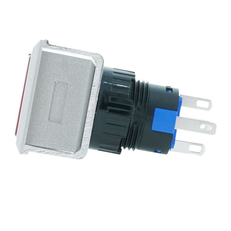 プラスチックスイッチ LED付 21*21mm モーメンタリータイプ 1回路 C