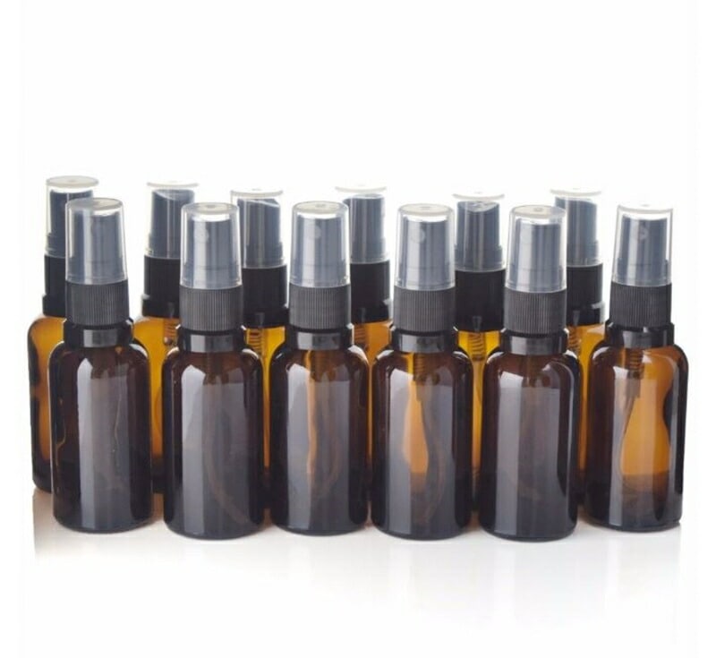 6個セット ガラススプレーボトル 30ml スプレー 空ボトル 遮光 次亜