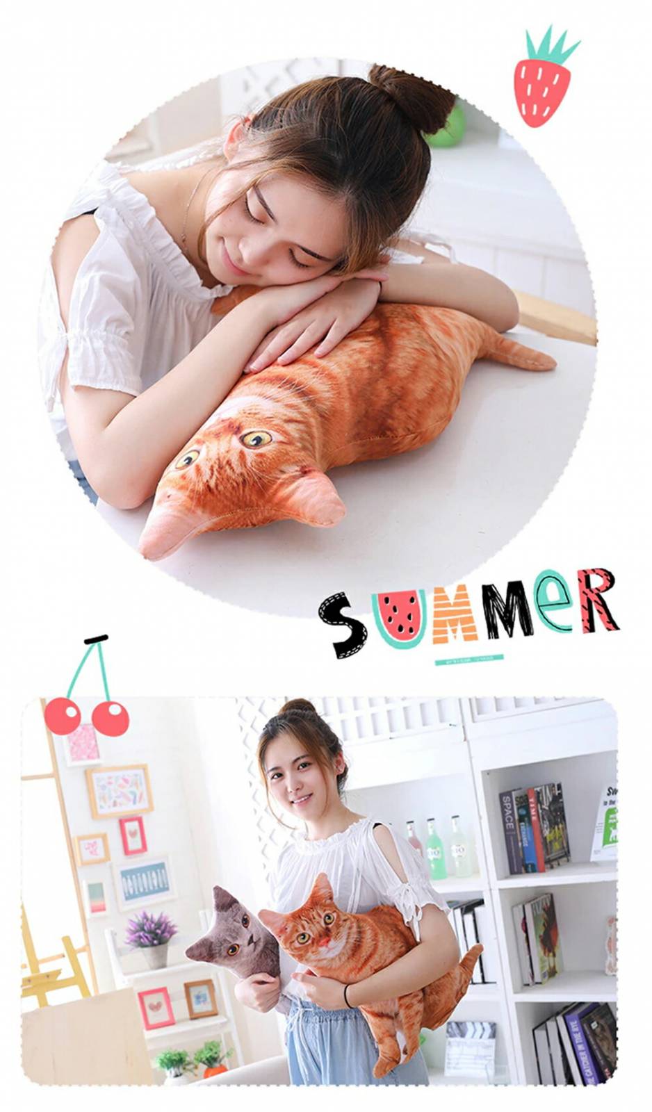 リアルな猫のぬいぐるみカバー】ねこ 縫いぐるみ リアル 本物