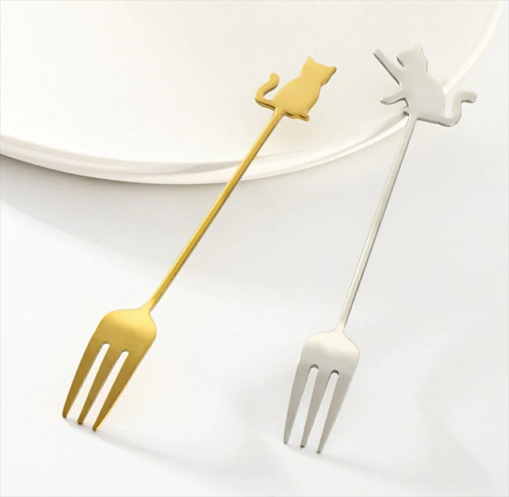 Manhattaner's 猫デザイン 　カトラリー 12本セット Manhattaner's 猫デザイン カトラリー 12本セット