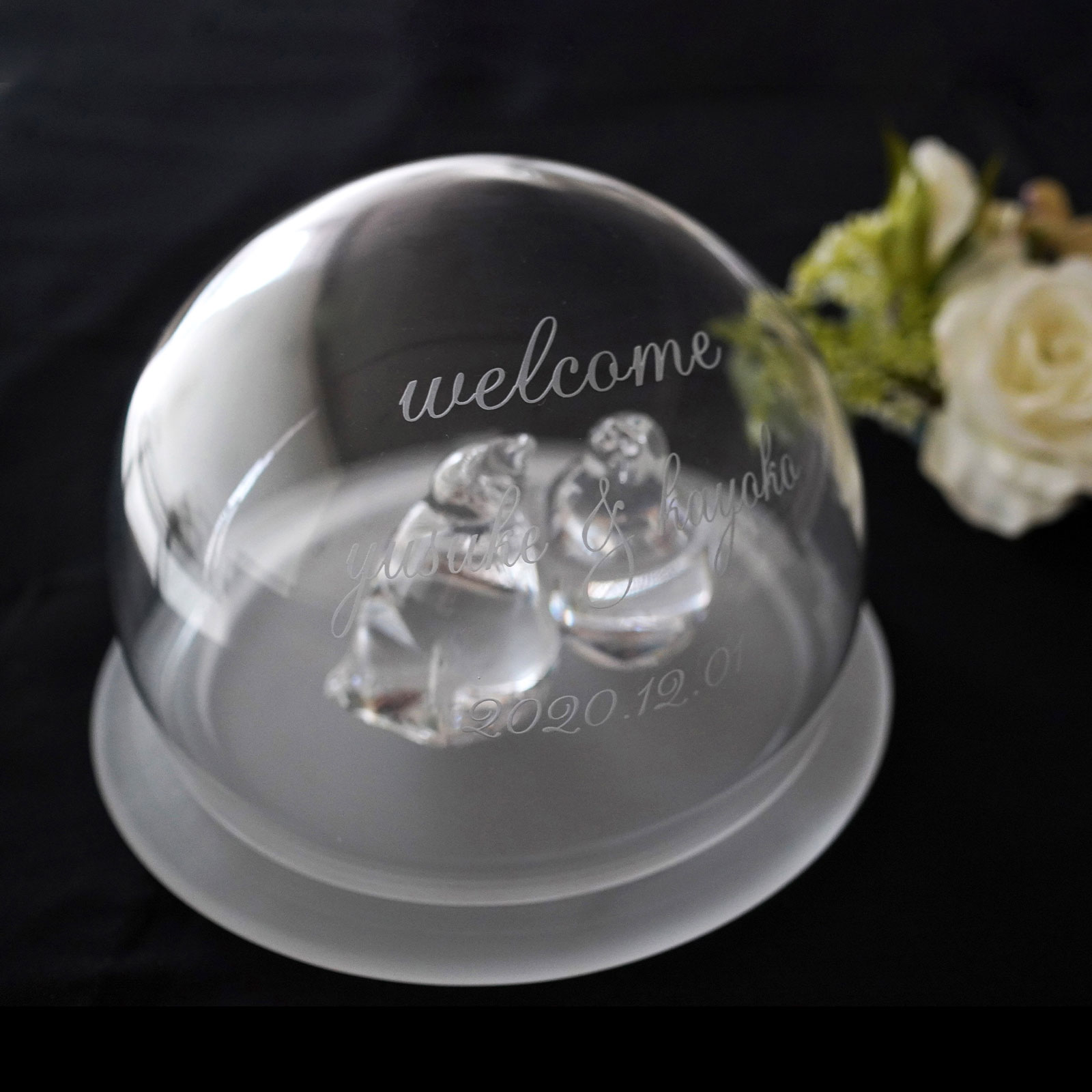 ウェルカムボード：スリードーム カバー＋アンジェ プレート＋ペンギンオーナメント セット 刻印入り
