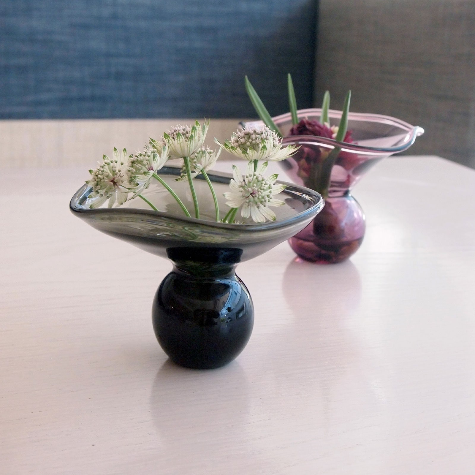 佐々木硝子　SASAKI CRAFT COLLECTION 花器 一輪挿し Sasaki Crystal 青い一輪挿し - メルカリ