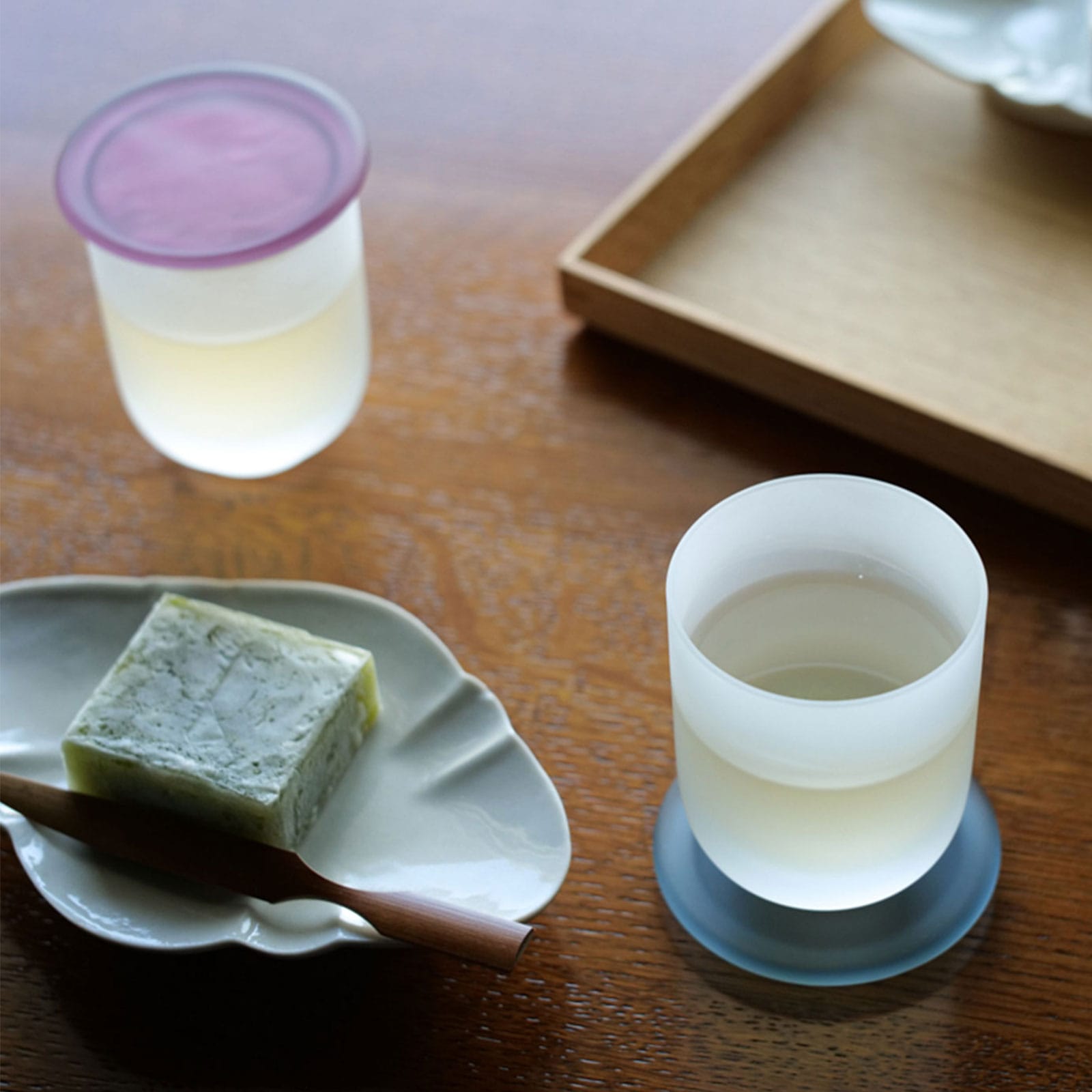 TeaRoom×Sghr:本山大河内産 2025年新茶(ティーバッグ)・ユノミグラス 蓋付き (S) ペア GIFT