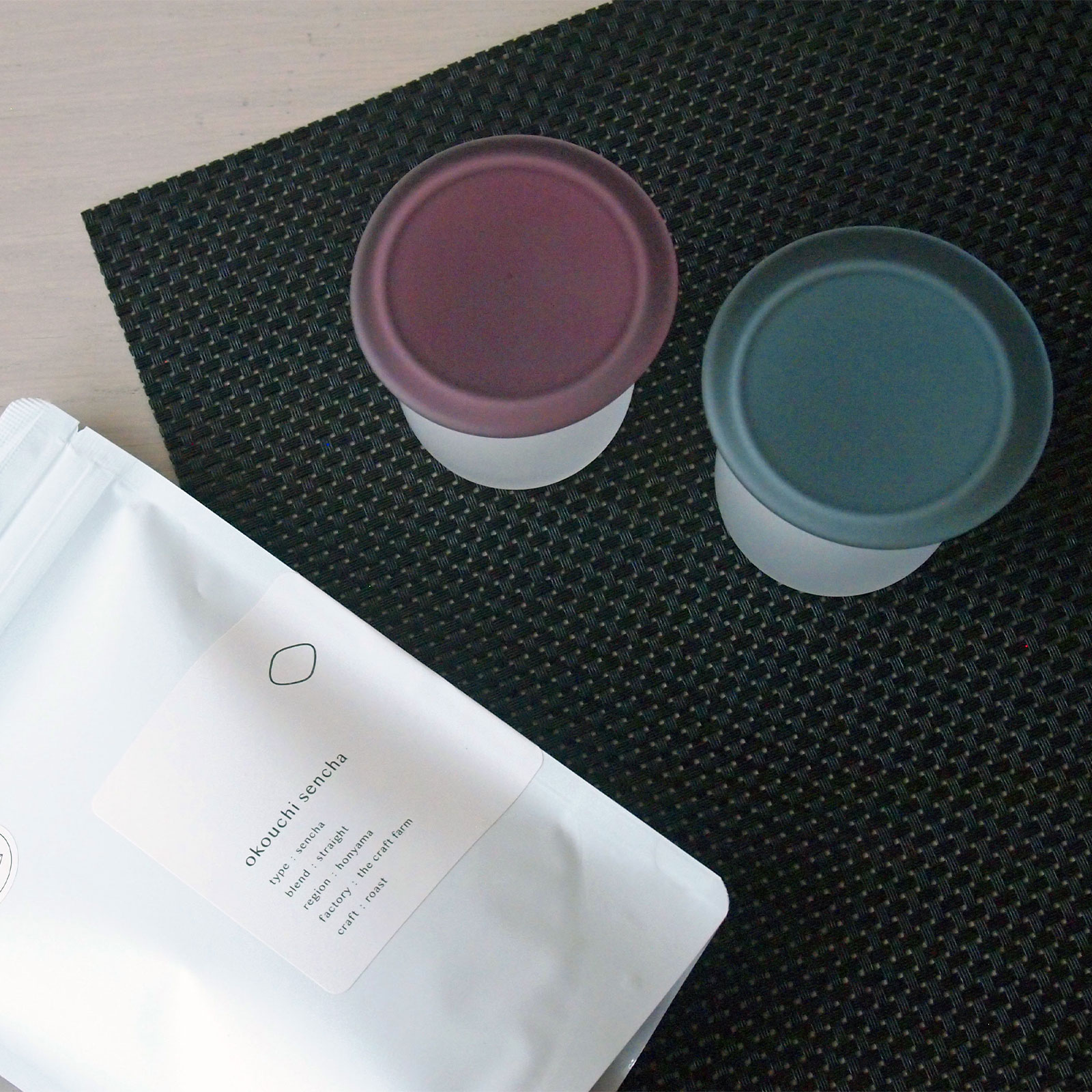 TeaRoom×Sghr:本山大河内産 2025年新茶(ティーバッグ)・ユノミグラス 蓋付き (S) ペア GIFT