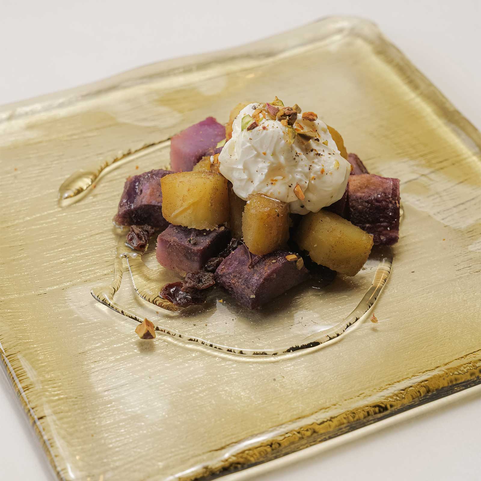 ひかりのすじ:角形プレート (24cm)