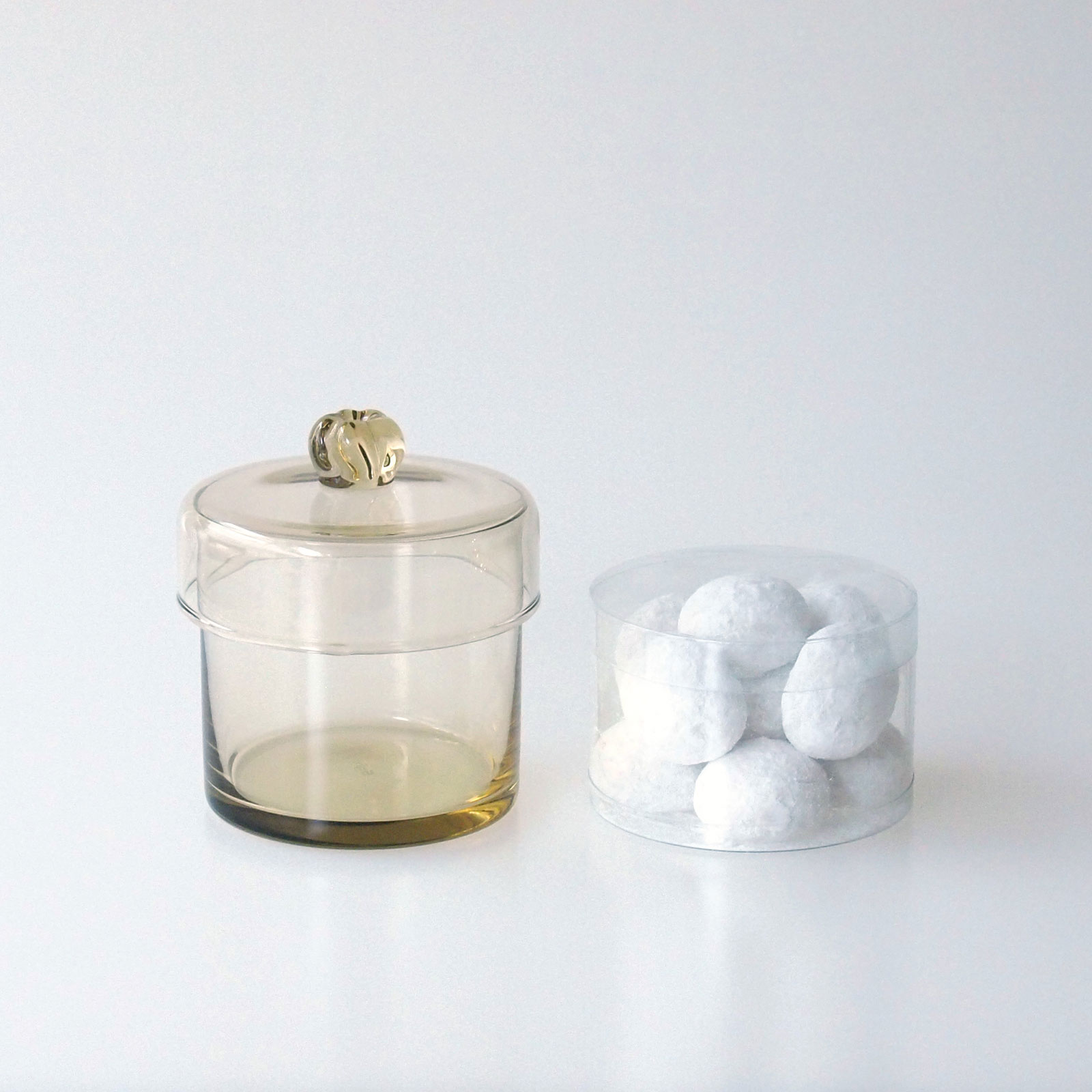 花のつまみ付き蓋もの小物入れ・ピーナッツバタースノーボール web 限定セット GIFT 予約