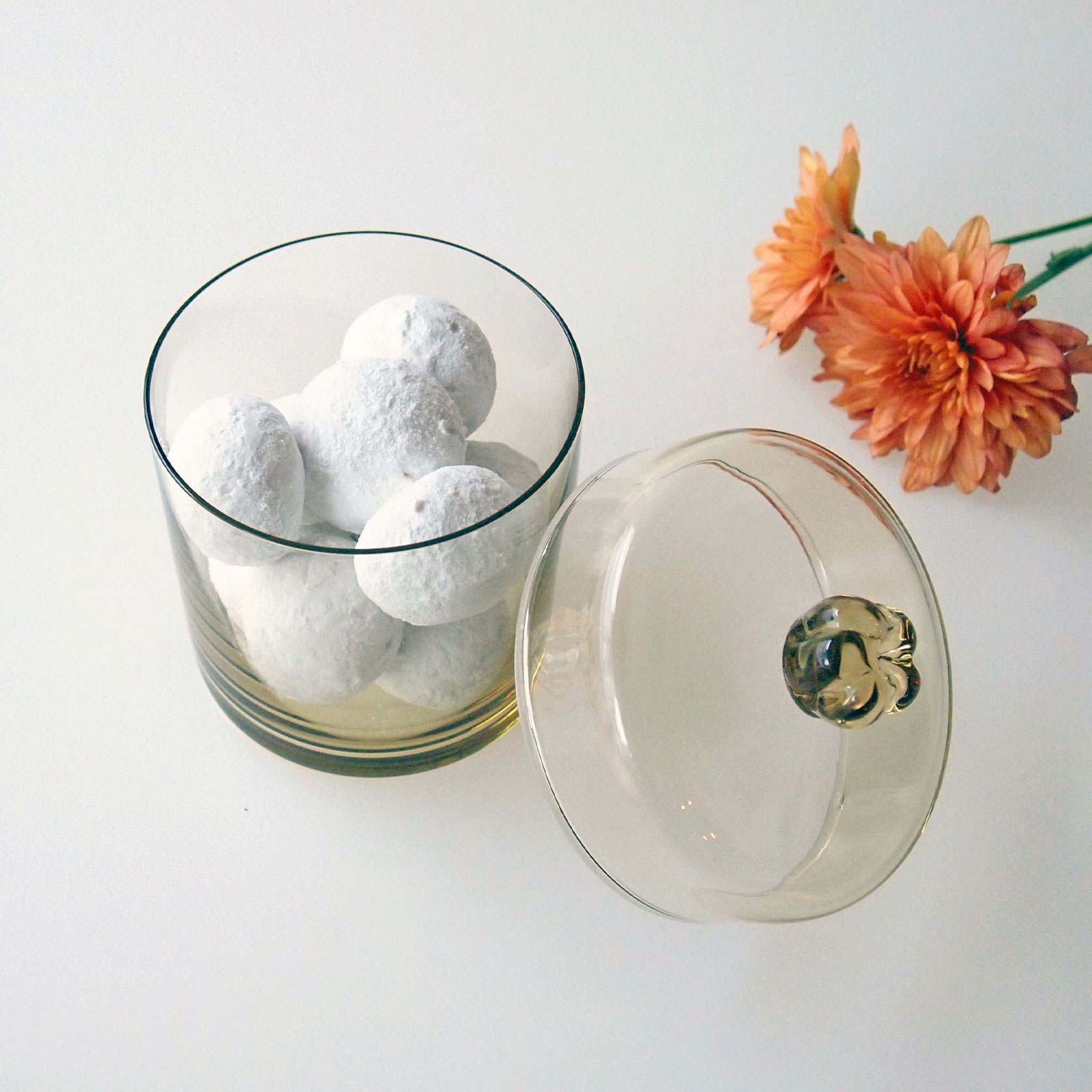 花のつまみ付き蓋もの小物入れ・ピーナッツバタースノーボール web 限定セット GIFT 予約