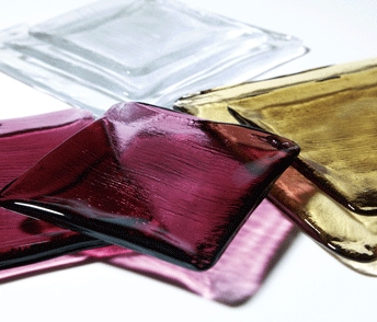 【希少】スガハラ sghr ひかりのしずく　プレート　角皿　3枚セット　レア 希少】スガハラ sghr ひかりのしずくプレート角皿3枚セットレア