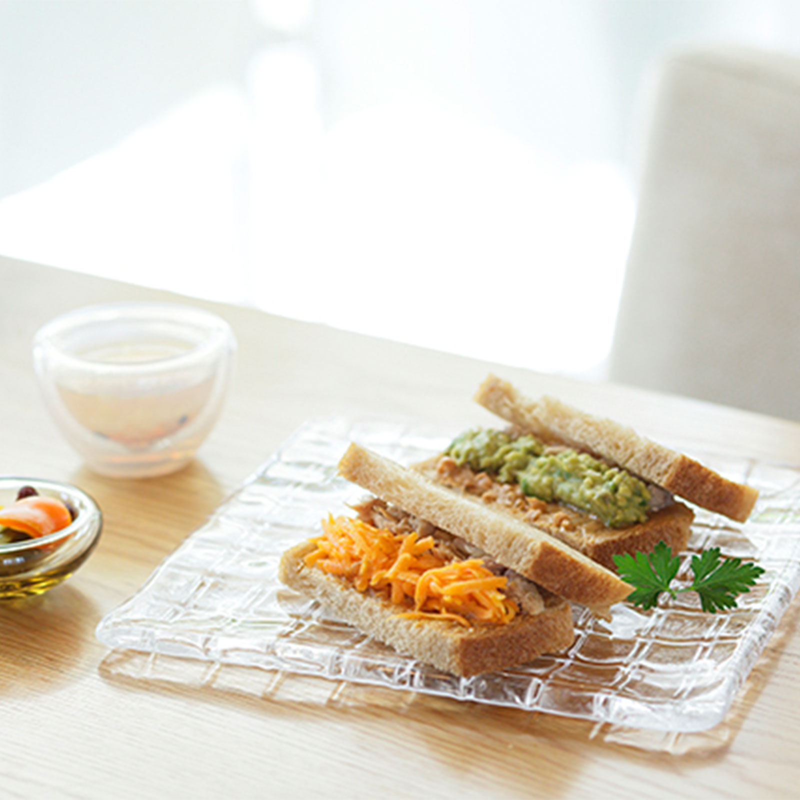 ダミエ：角形プレート (24cm)