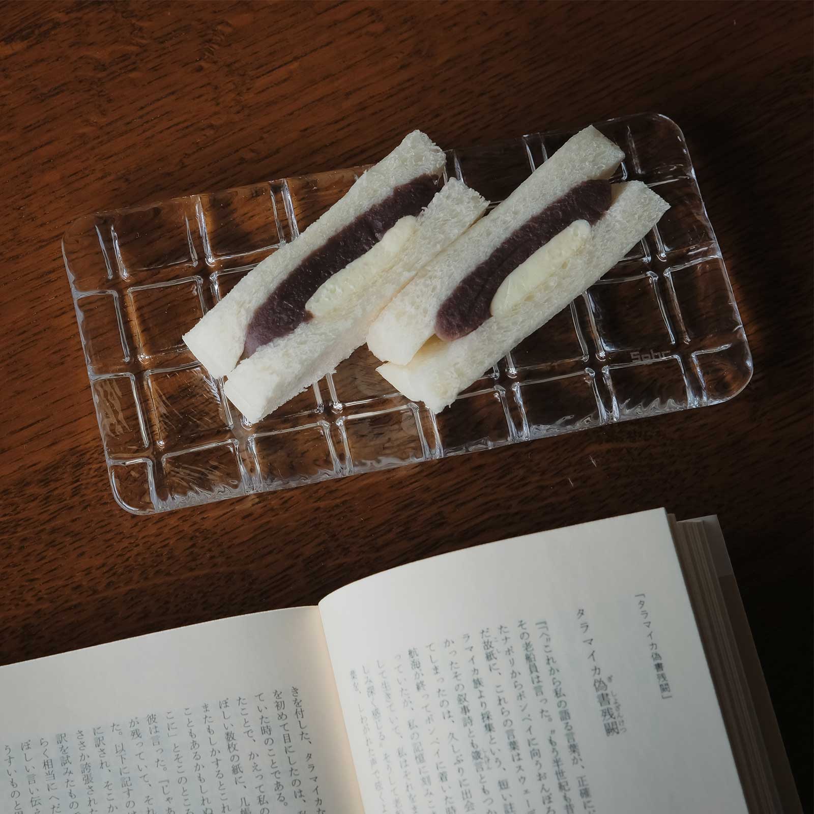 ダミエ：長方形プレート (18cm)