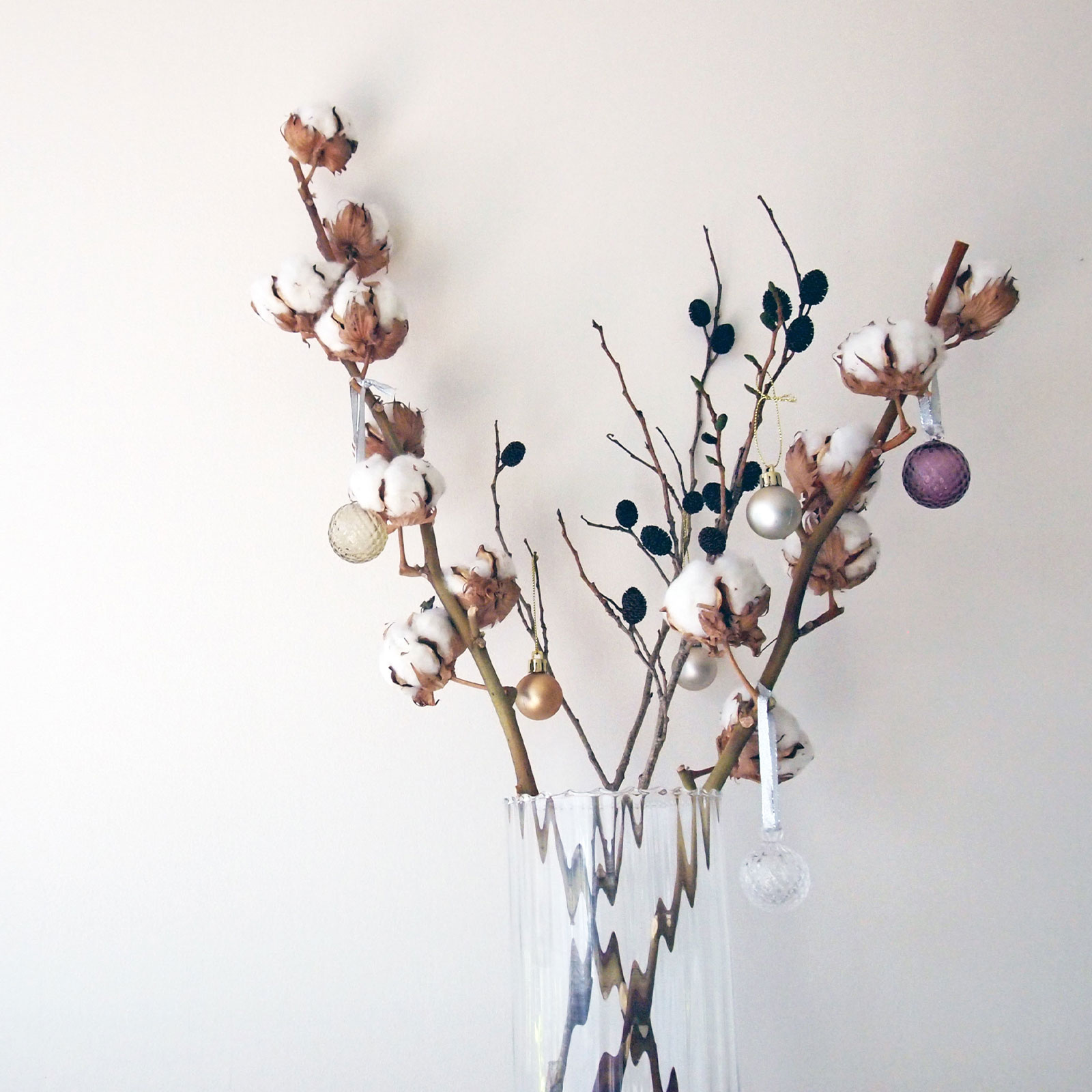 ボールオーナメント 6個 セット （リボン付き）