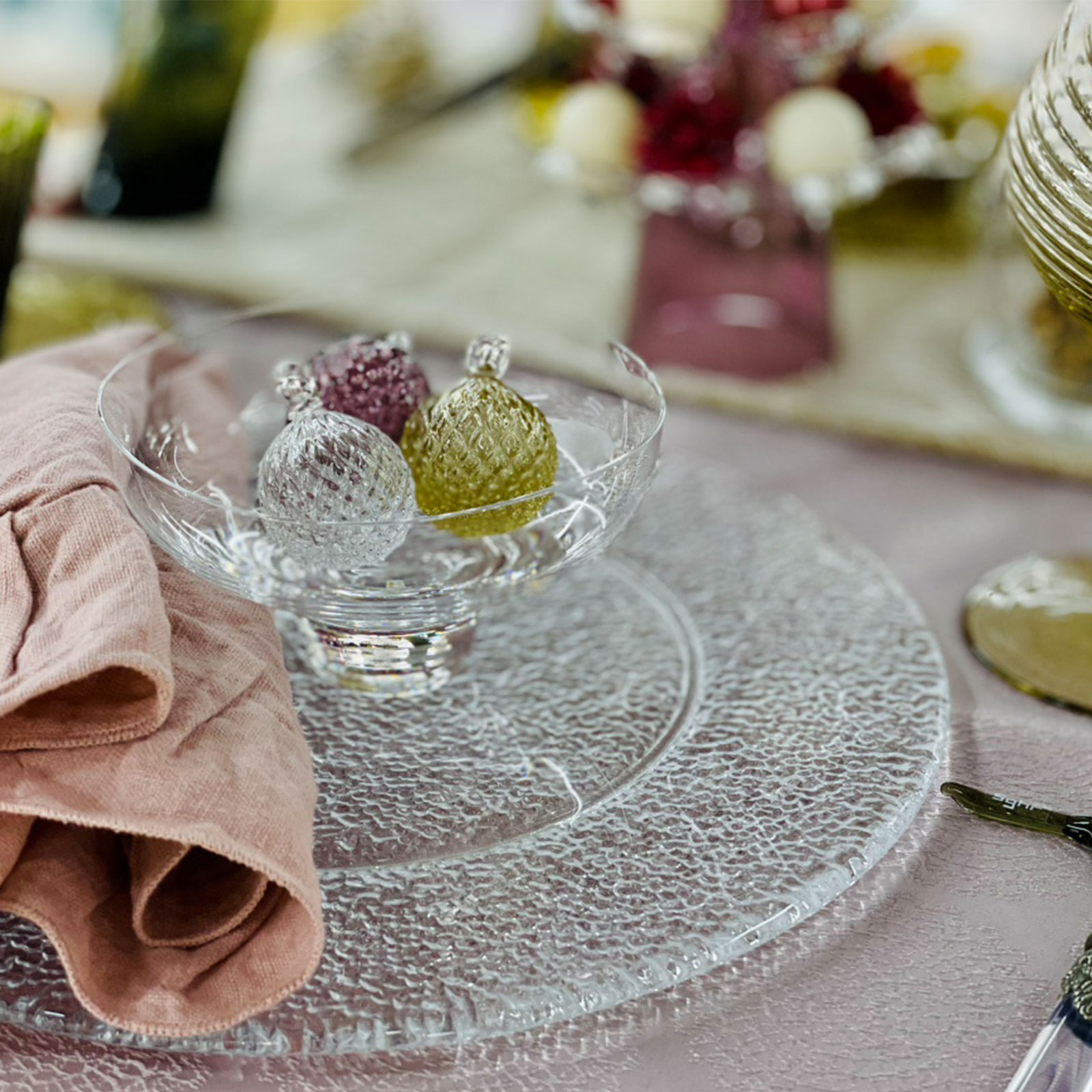 ボールオーナメント 6個 セット （リボン付き）