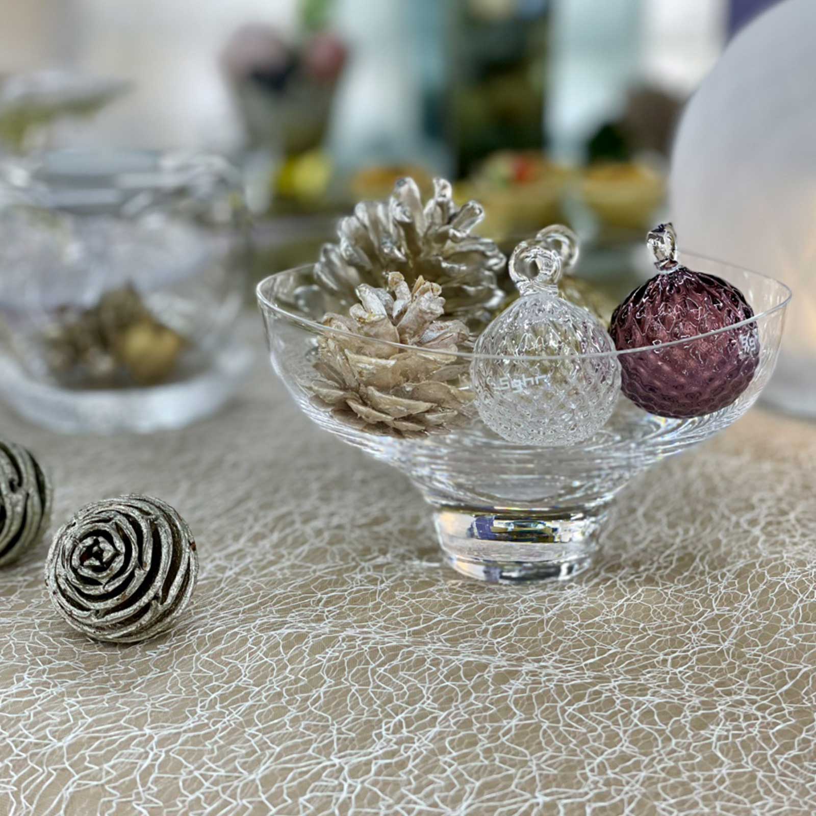 ボールオーナメント 6個 セット （リボン付き）