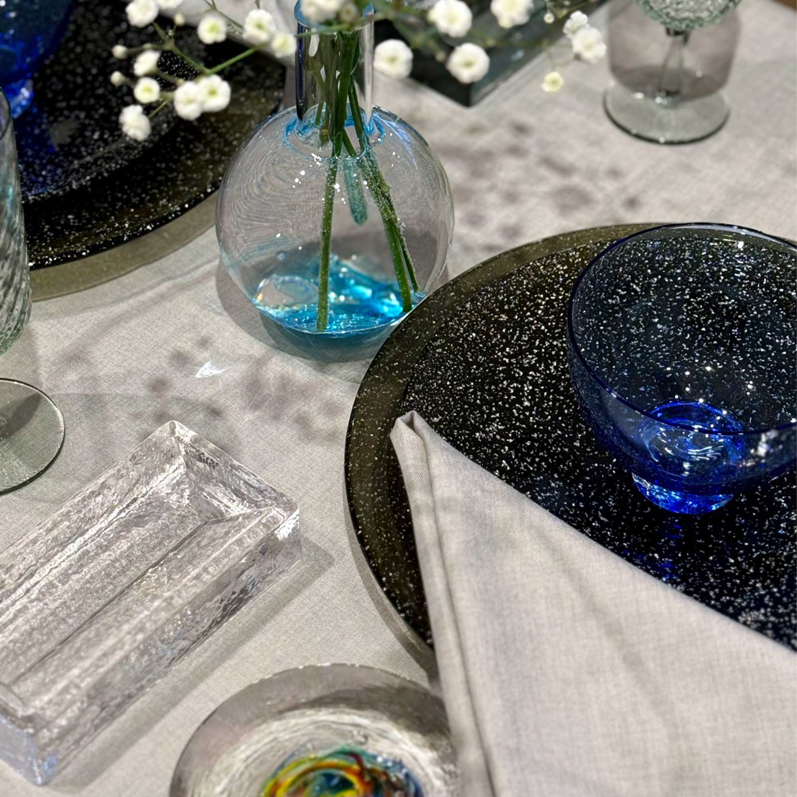 琥輪：丸形プレート (21cm) 雲母入り