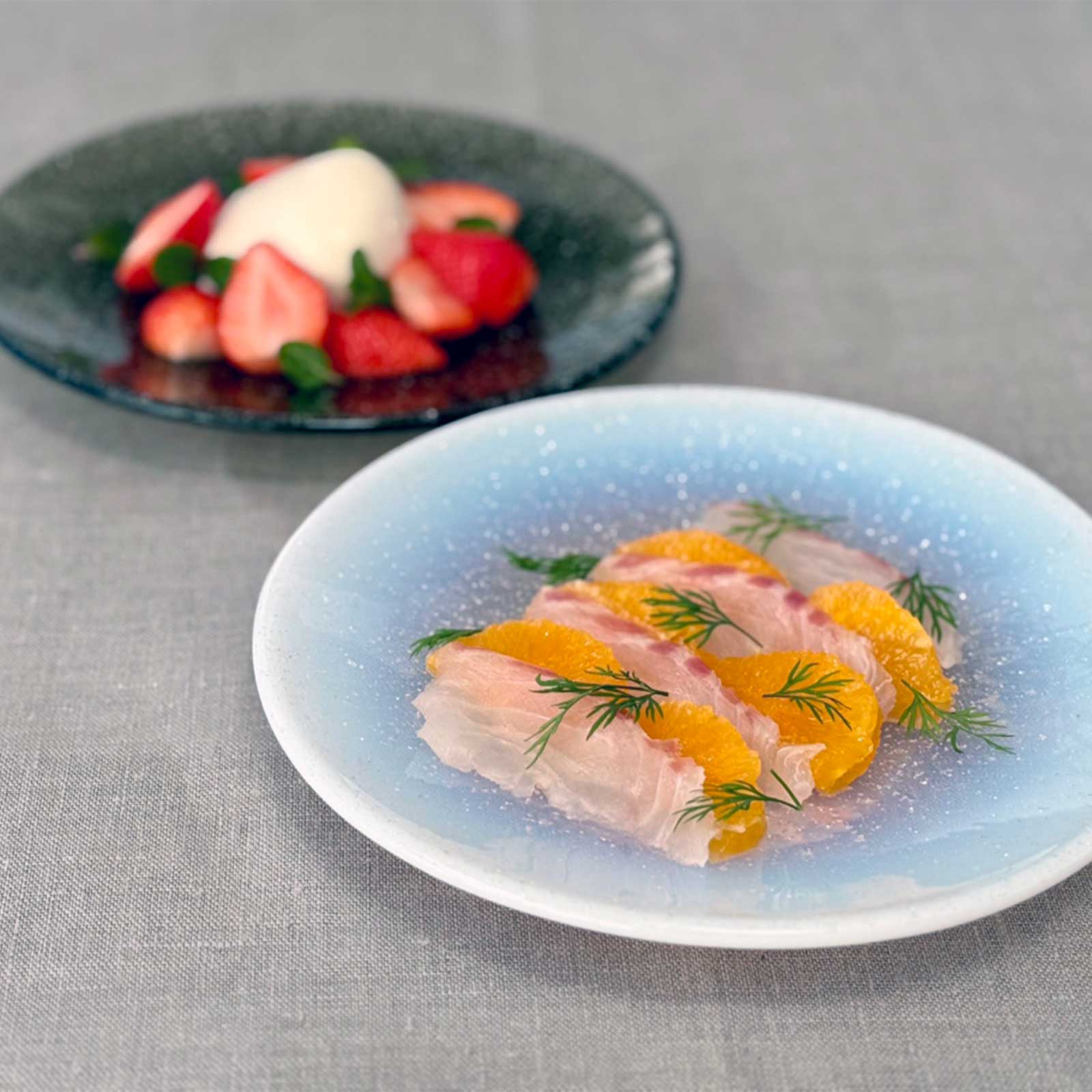 琥輪：丸形プレート (21cm) 雲母入り