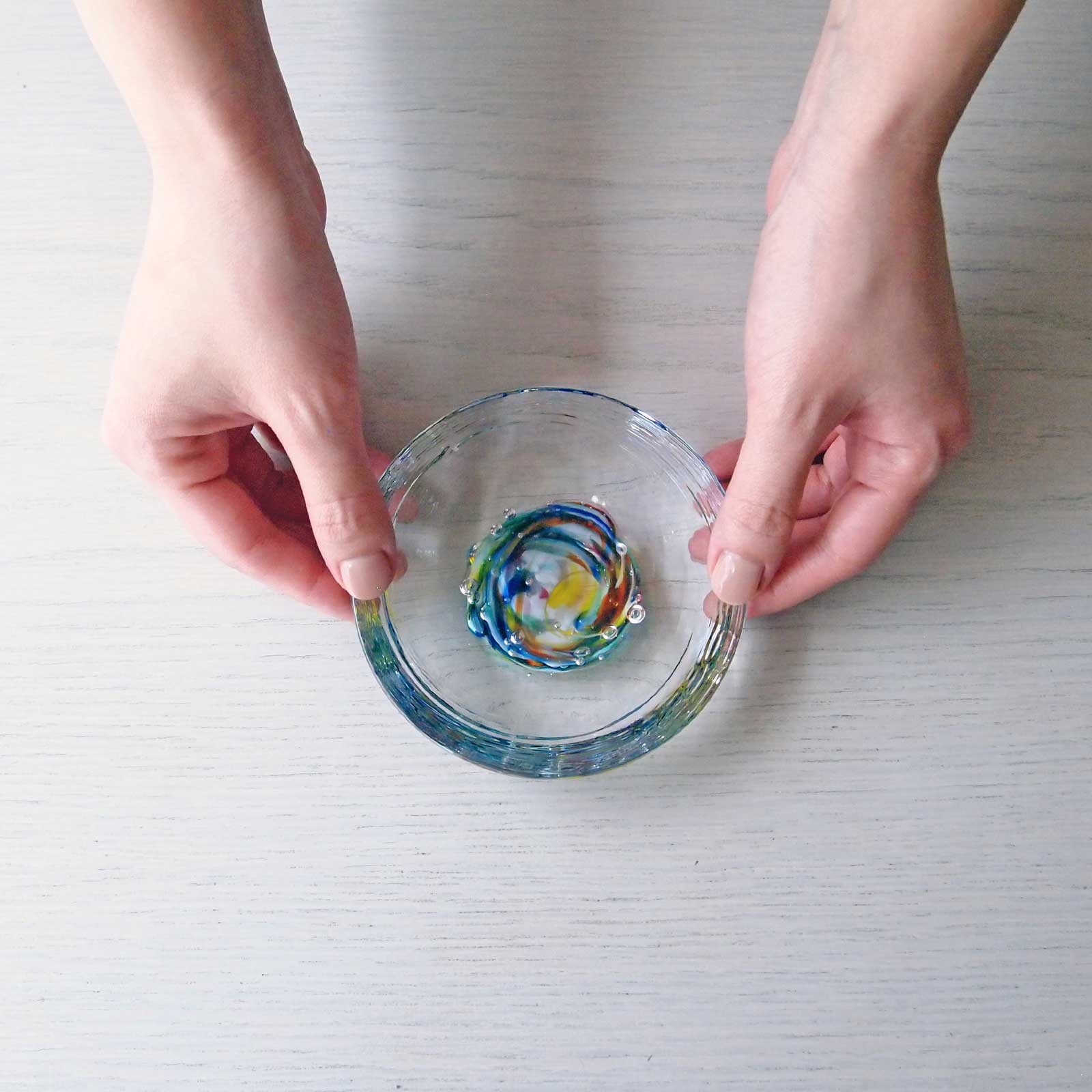 セイウン：丸形プレート (11cm)  泡