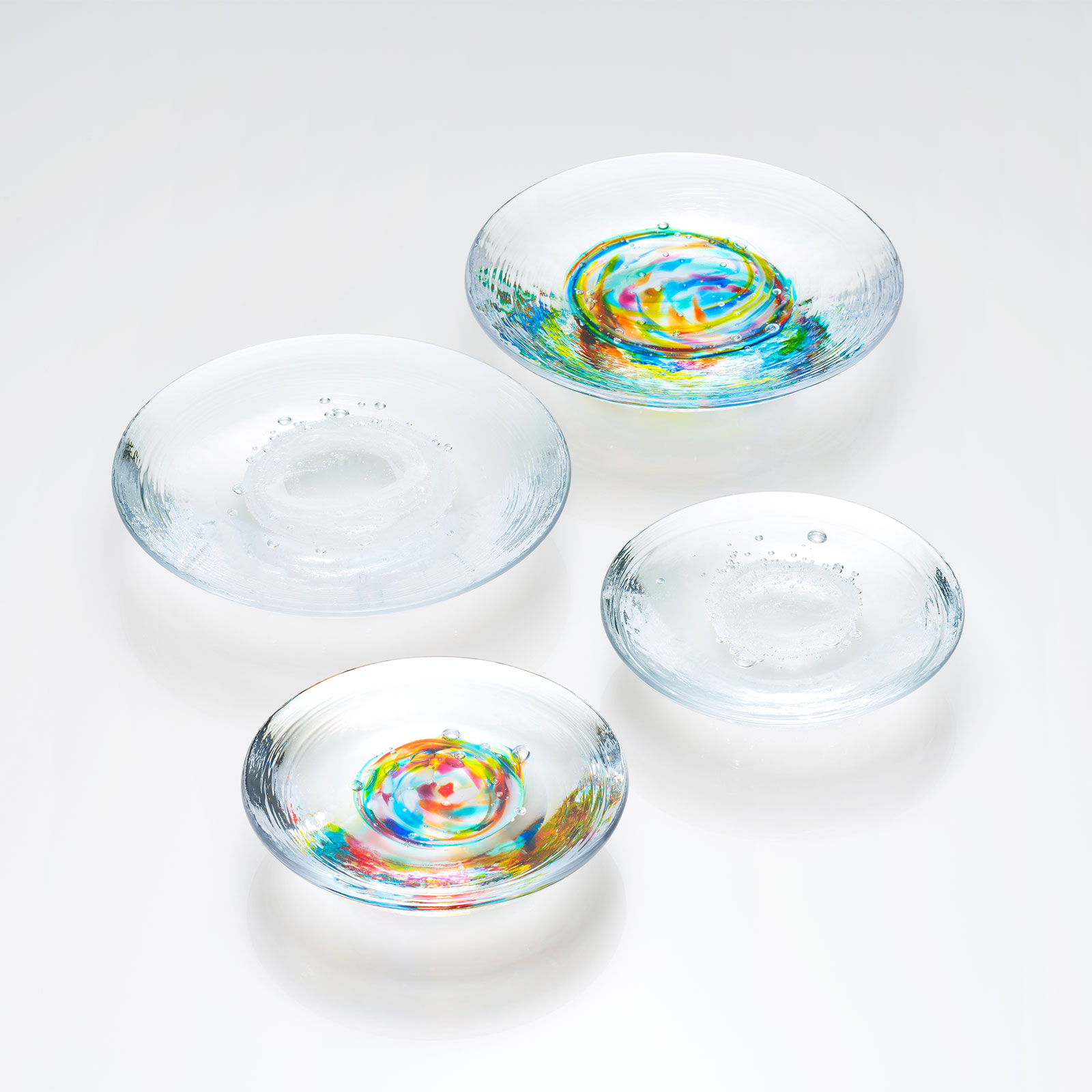 セイウン：丸形プレート (14cm)  泡