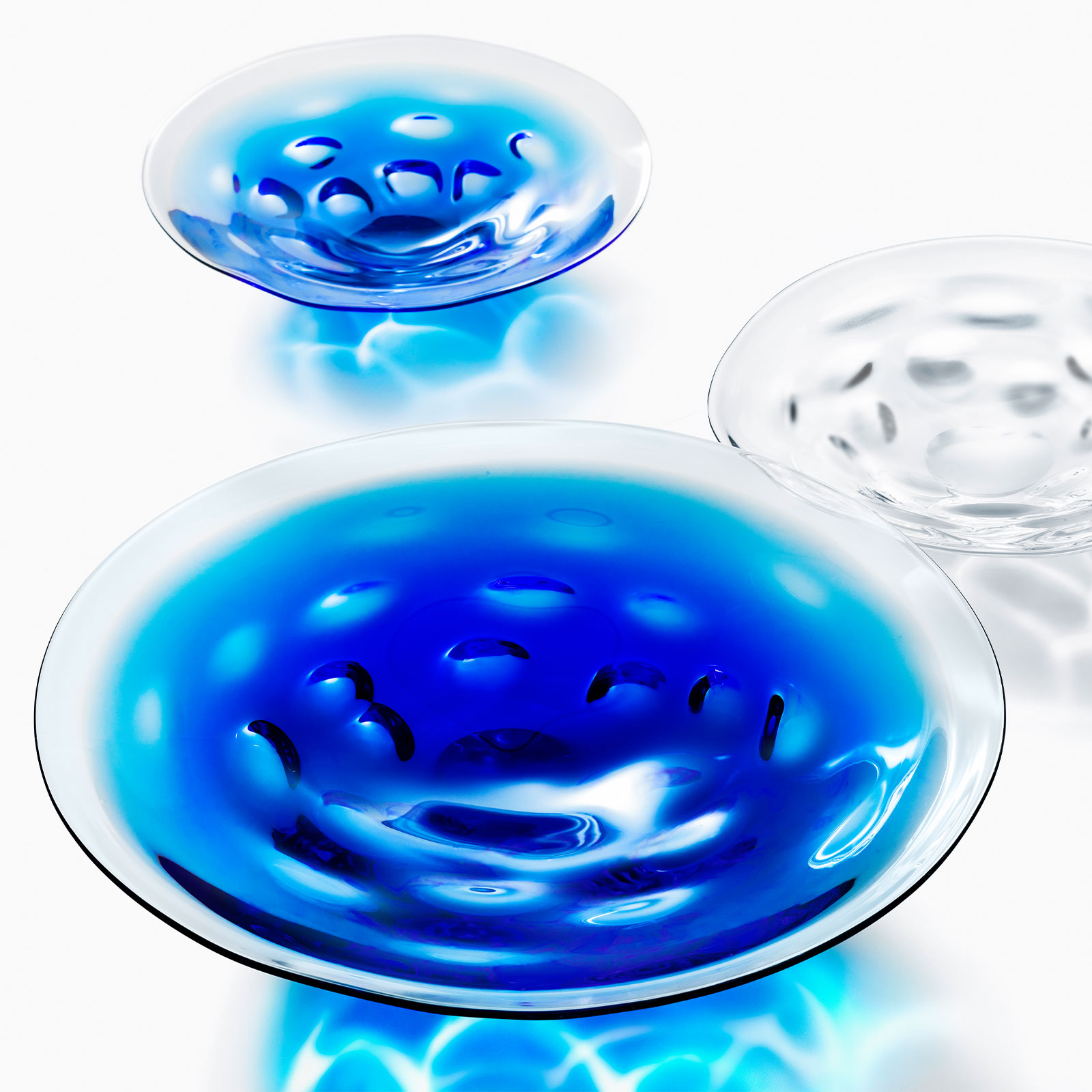 H2O：宙吹き丸形プレート (30cm)