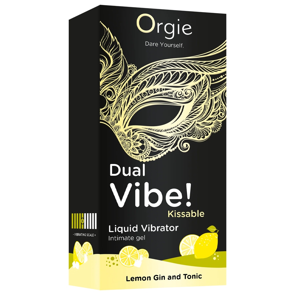 Orgie DUAL VIBE! LEMON GIN AND TONIC　【振動感レベル：5】 (オルギーデュアルバイブ　レモン　ジン＆トニック)　ローション　潤滑ゼリー　媚薬　妊活