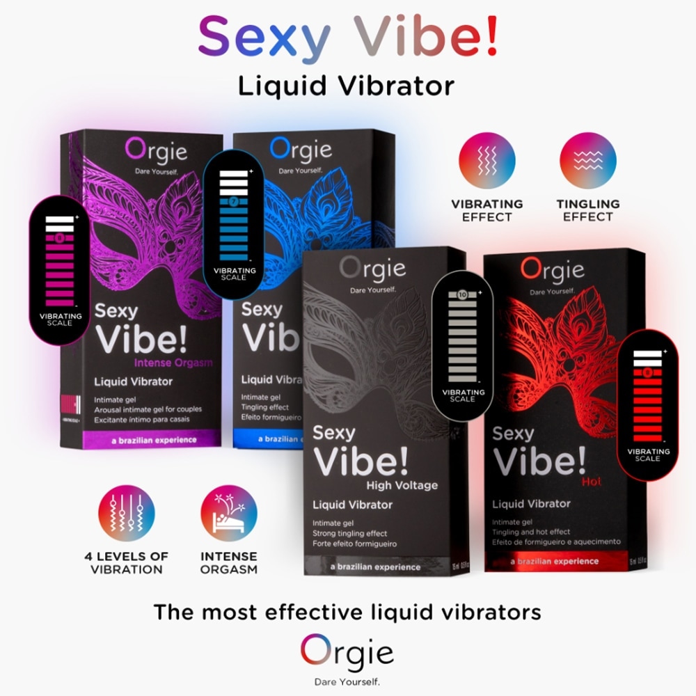 Orgie SEXY VIBE! HOT 【振動感レベル：8 】（オルギー ホット）　ローション　潤滑ゼリー　媚薬　妊活