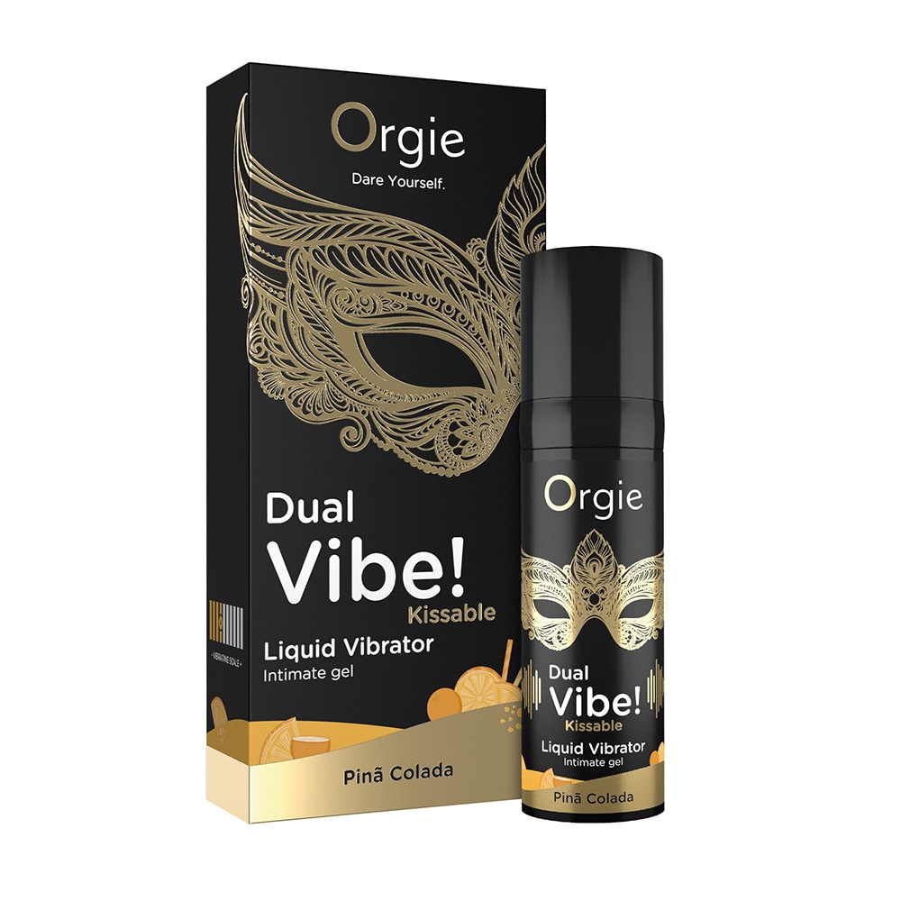 Orgie DUAL VIBE! PINA COLADA 【振動感レベル：4】(オルギーデュアルバイブ ピニャコラーダ)　ローション　潤滑ゼリー　媚薬　妊活