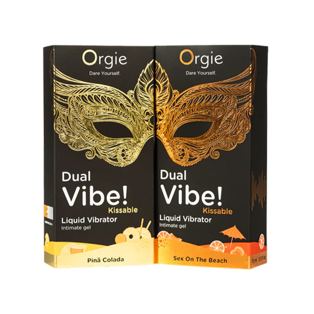 Orgie DUAL VIBE! PINA COLADA 【振動感レベル：4】(オルギーデュアルバイブ ピニャコラーダ)　ローション　潤滑ゼリー　媚薬　妊活